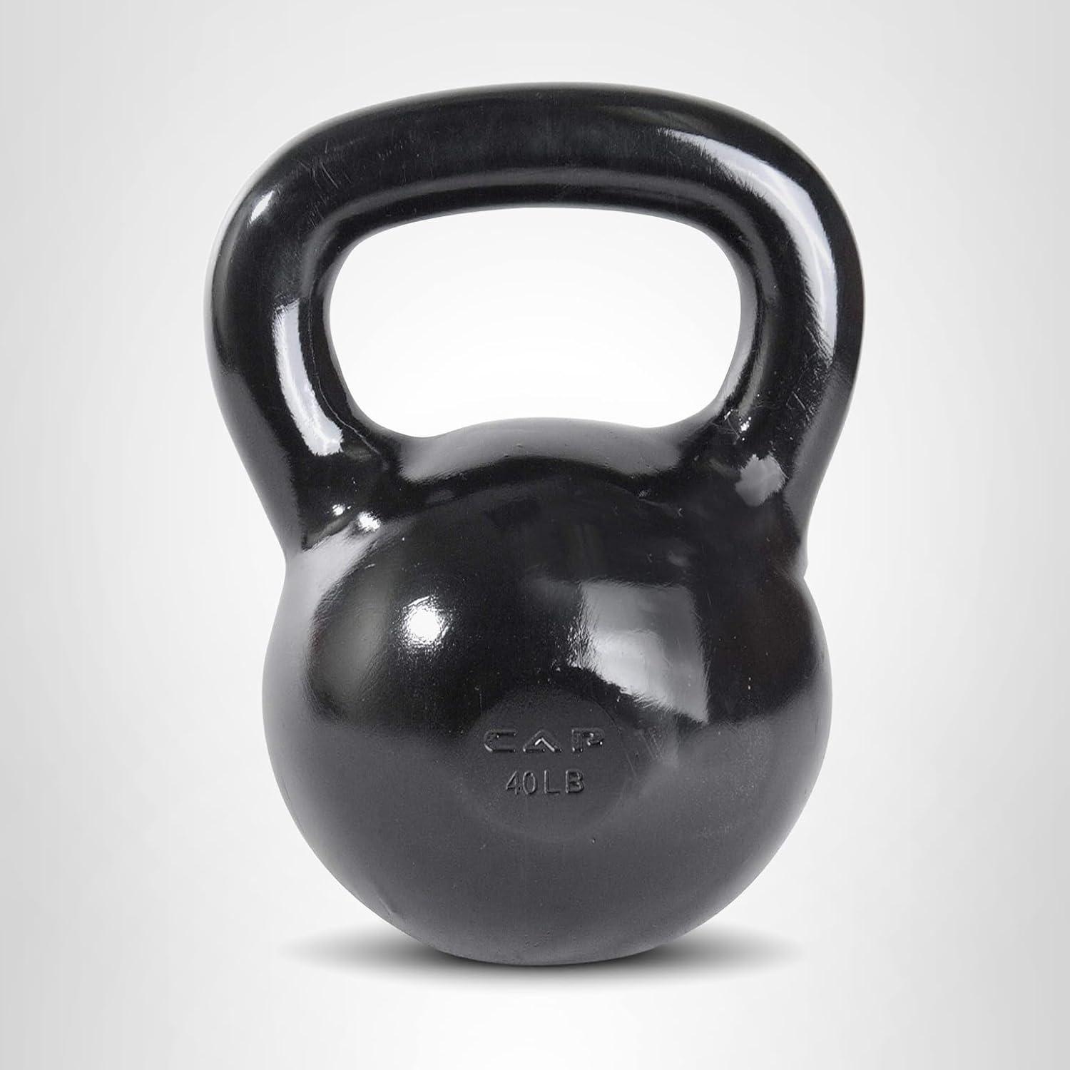image:imageCAP Barbell Cast Iron Kettlebell Coated Options Singles and Sets Multiple Weight Choices40 pounds