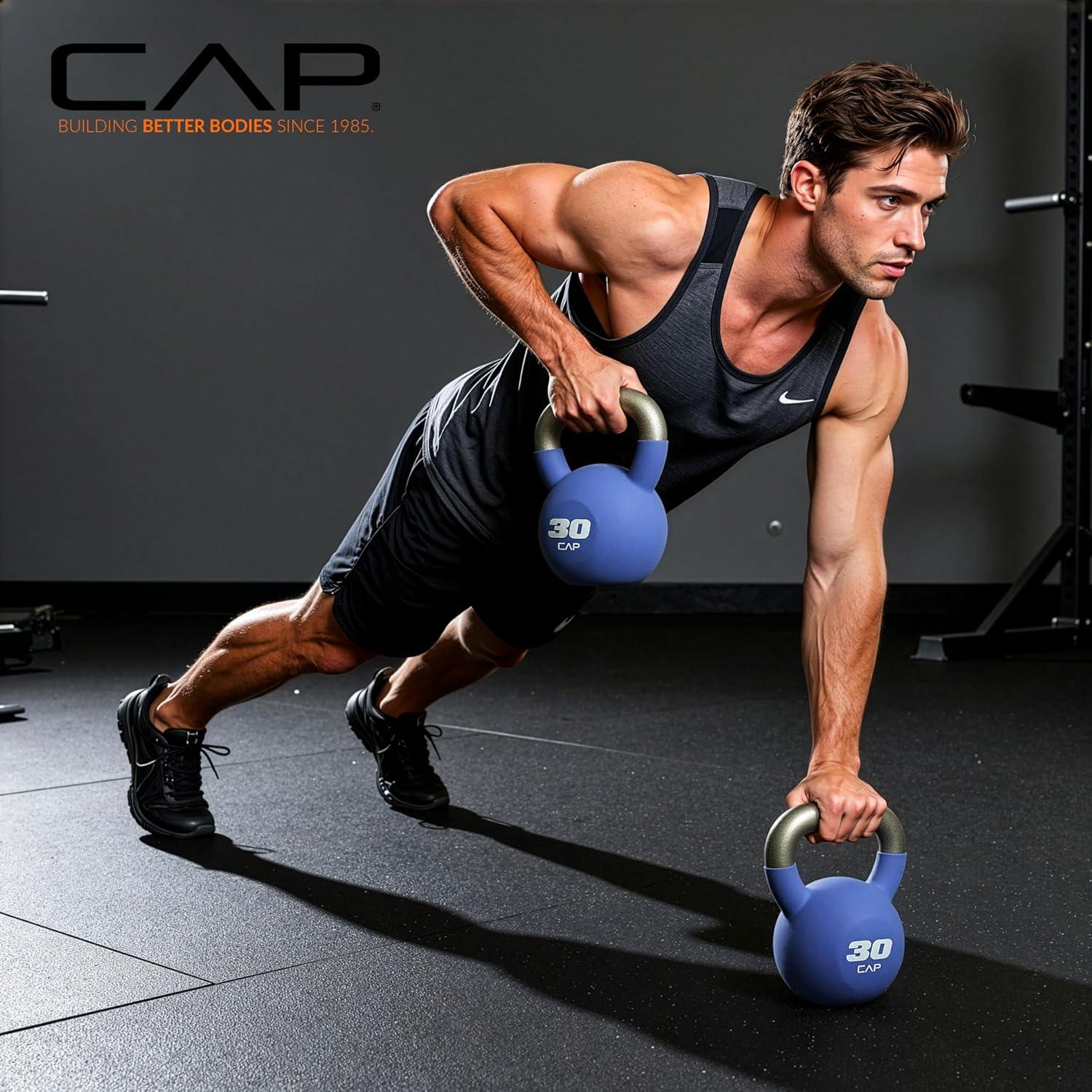 image:imageCAP Barbell Cast Iron Kettlebell Coated Options Singles and Sets Multiple Weight Choices40 pounds