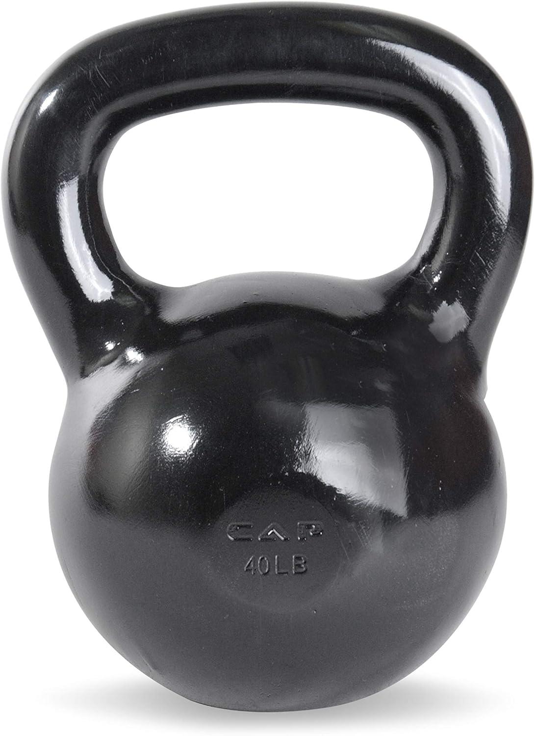 image:imageCAP Barbell Cast Iron Kettlebell Coated Options Singles and Sets Multiple Weight Choices40 pounds