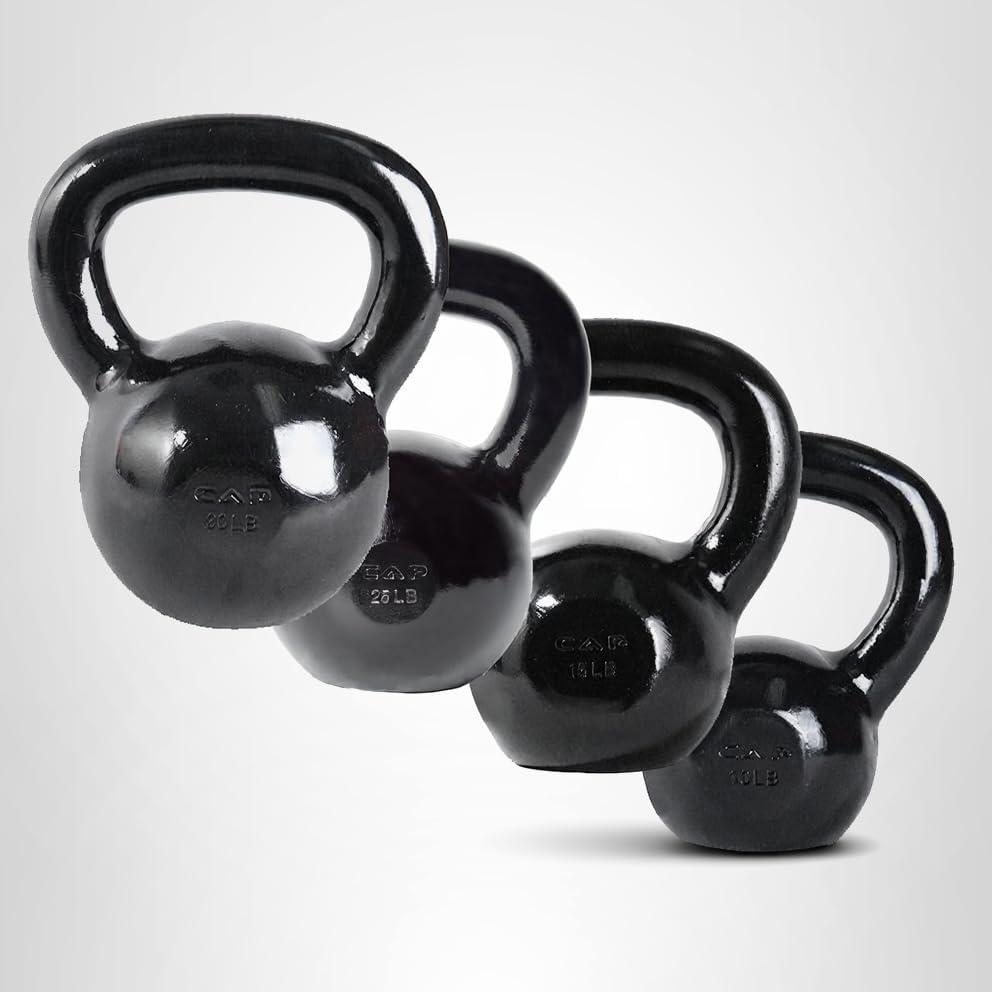 image:imageCAP Barbell Cast Iron Kettlebell Coated Options Singles and Sets Multiple Weight Choices80 pounds set