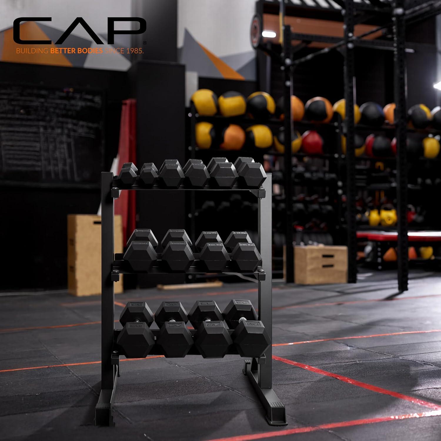 image:imageCAP Barbell Dumbbell Set with Rack Multiple Options 280 lb 550 lb amp 1200 lb280 lb Set