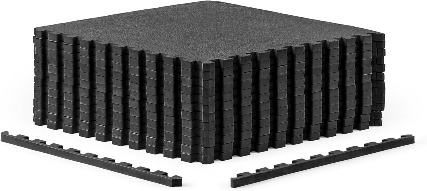 image:imageCAP Barbell Interlocking EVA Foam Exercise Puzzle Mat Home Gym Flooring Multiple OptionsPebble Black
