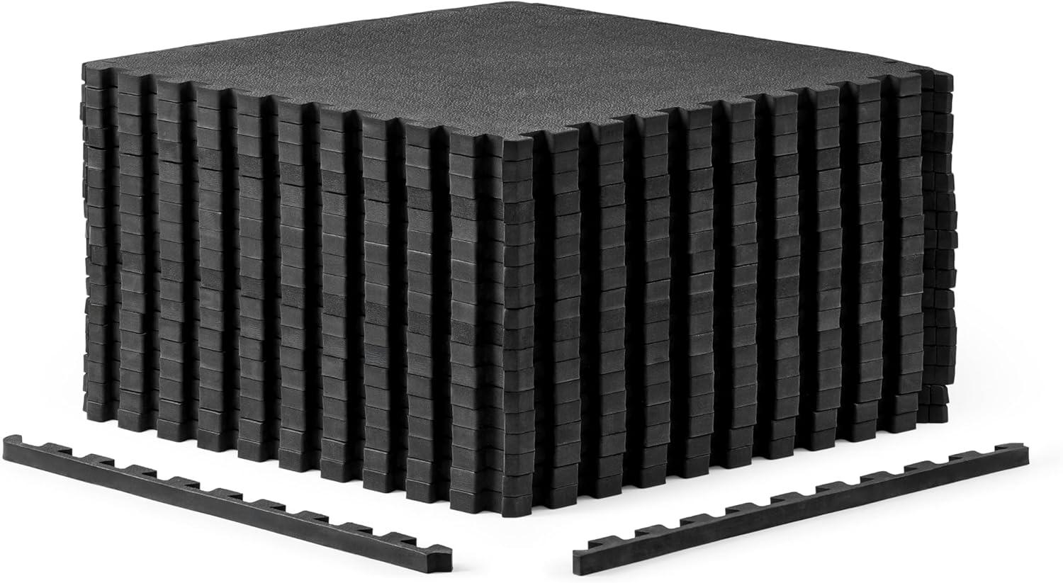 image:imageCAP Barbell Interlocking EVA Foam Exercise Puzzle Mat Home Gym Flooring Multiple OptionsPebble Black