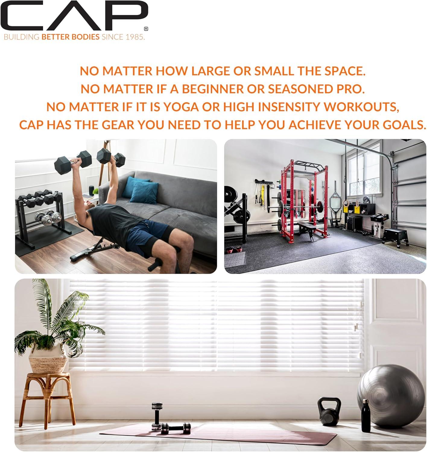 image:imageCAP Barbell Interlocking EVA Foam Exercise Puzzle Mat Home Gym Flooring Multiple OptionsT Black