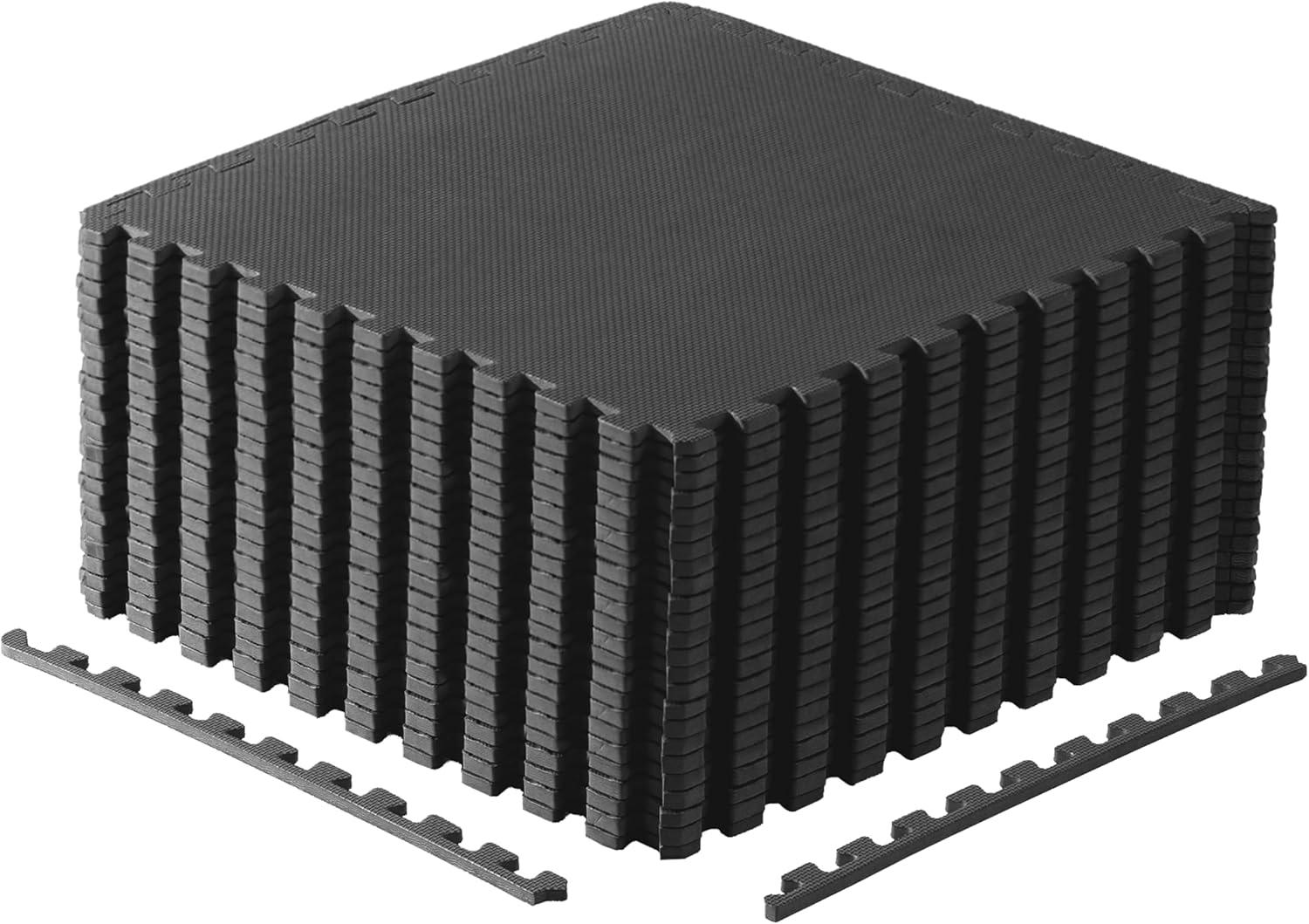 image:imageCAP Barbell Interlocking EVA Foam Exercise Puzzle Mat Home Gym Flooring Multiple OptionsT Black