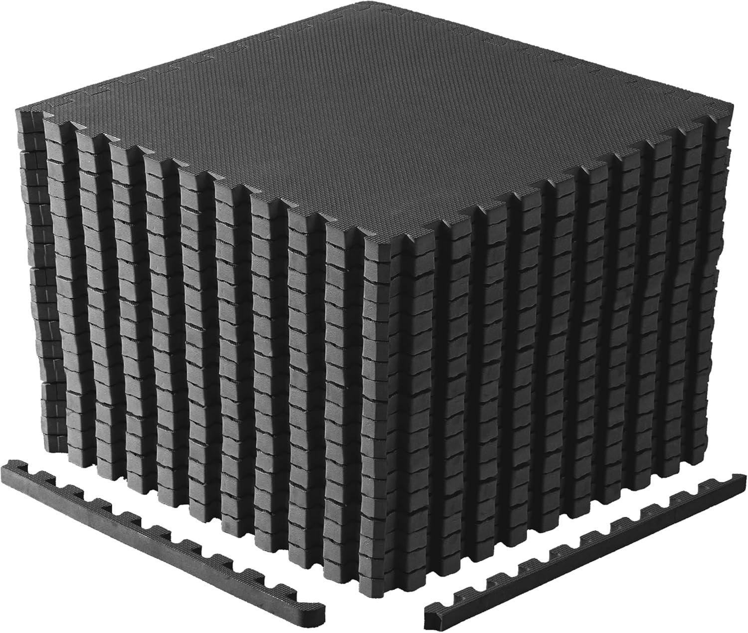 image:imageCAP Barbell Interlocking EVA Foam Exercise Puzzle Mat Home Gym Flooring Multiple OptionsT Black