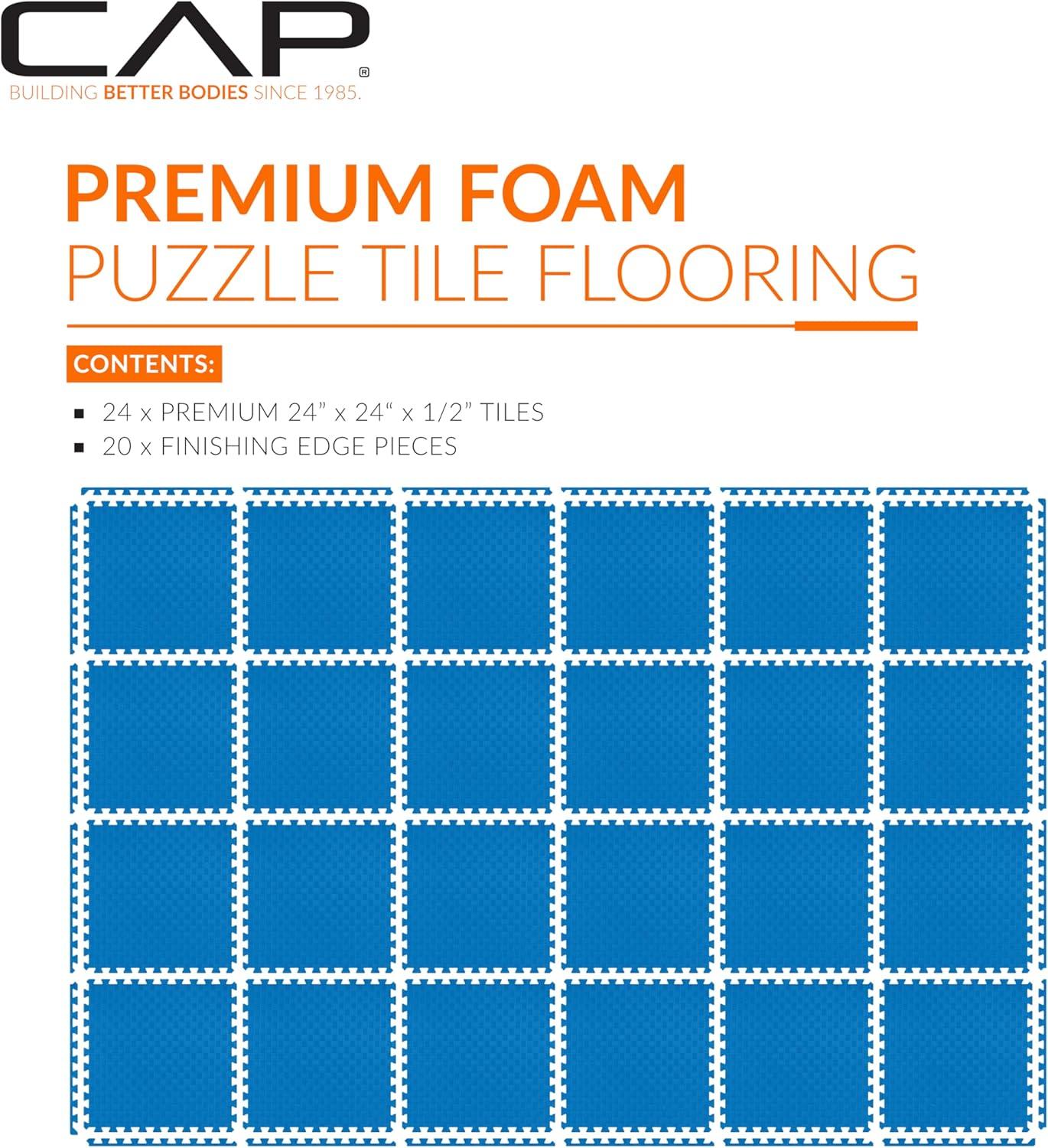 image:imageCAP Barbell Interlocking EVA Foam Exercise Puzzle Mat Home Gym Flooring Multiple OptionsTatami Blue