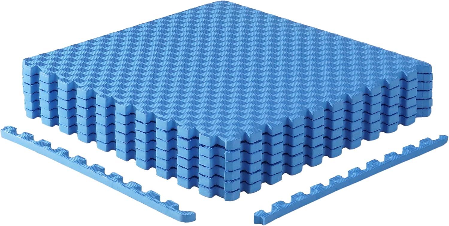 image:imageCAP Barbell Interlocking EVA Foam Exercise Puzzle Mat Home Gym Flooring Multiple OptionsTatami Blue