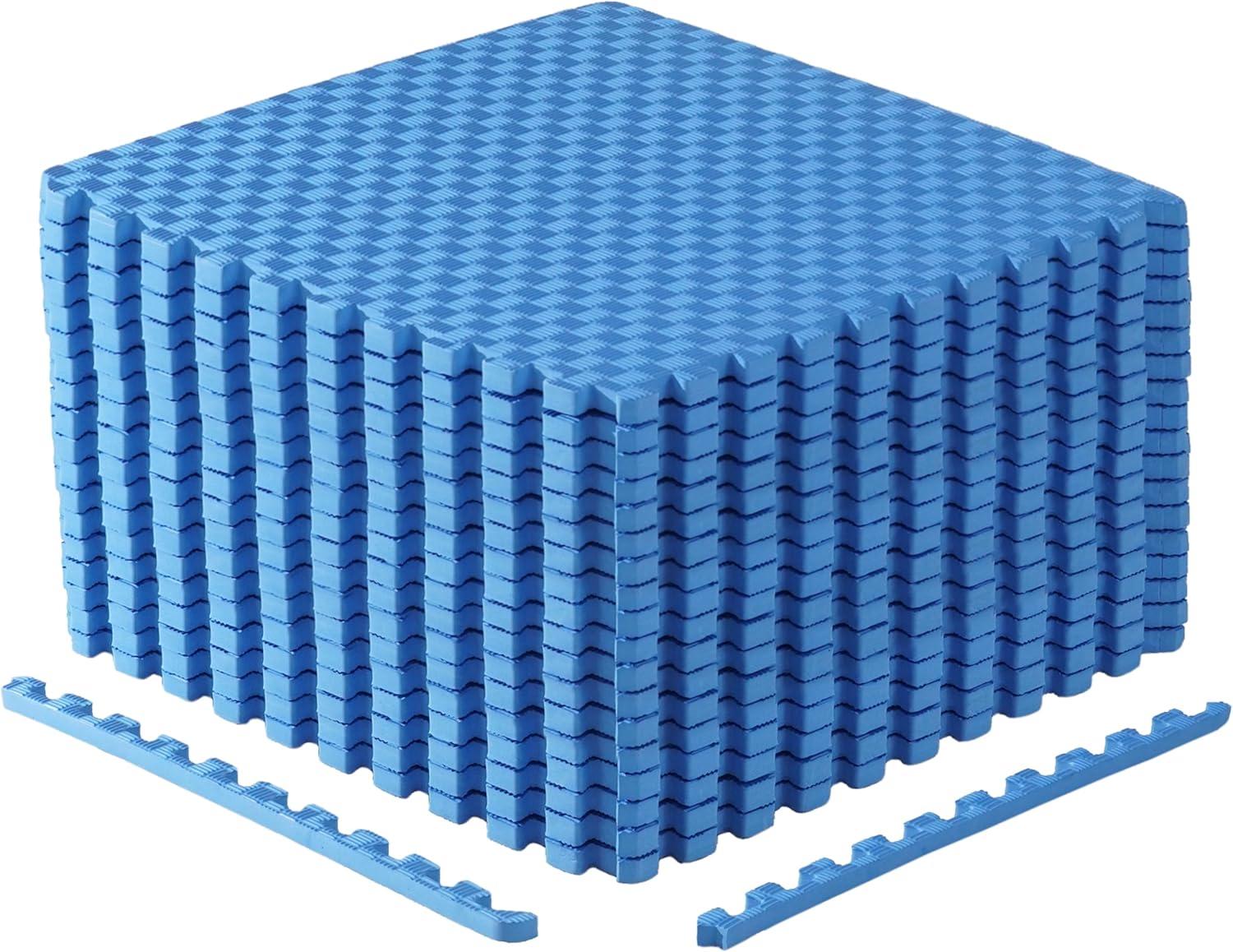 image:imageCAP Barbell Interlocking EVA Foam Exercise Puzzle Mat Home Gym Flooring Multiple OptionsTatami Blue