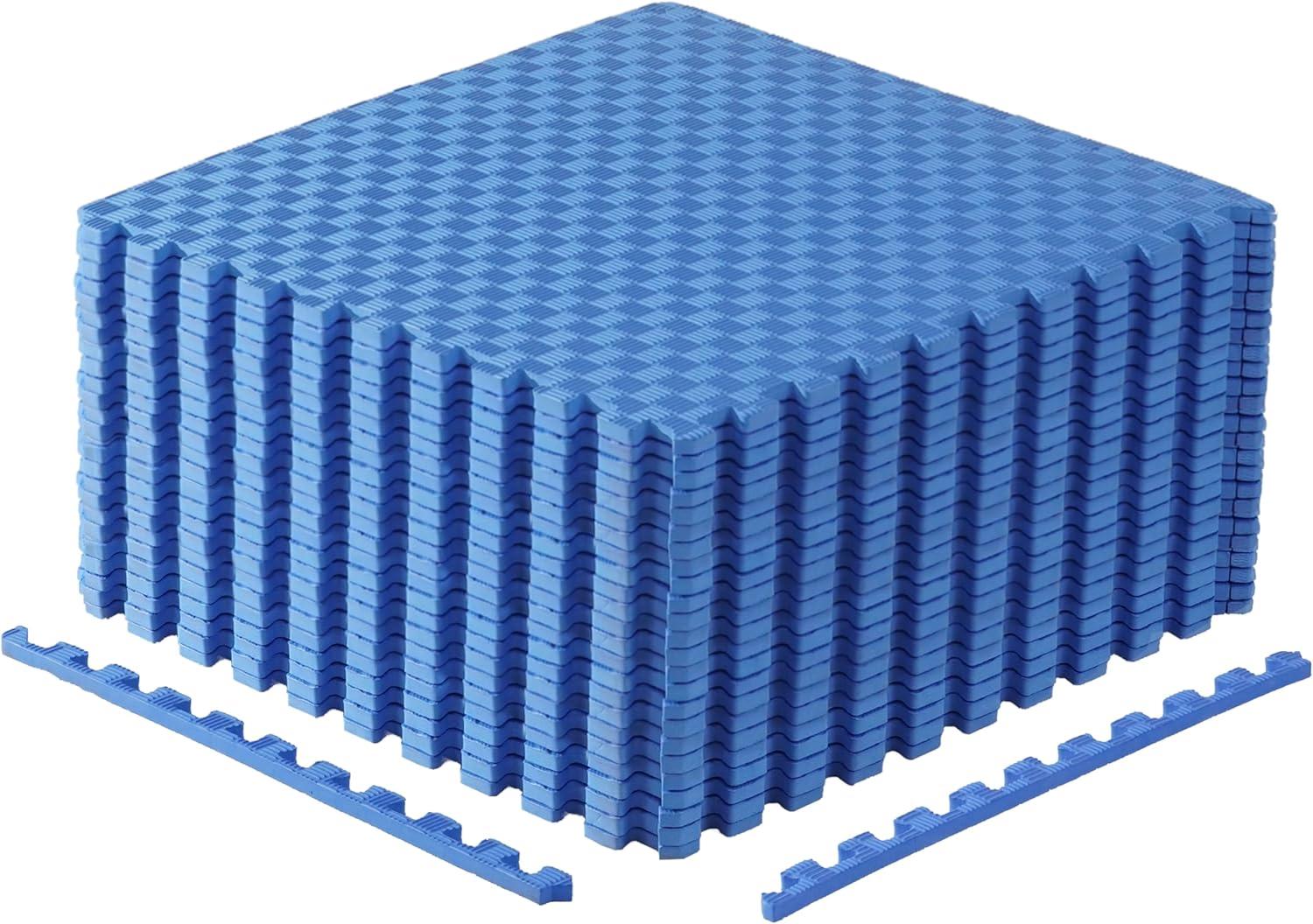 image:imageCAP Barbell Interlocking EVA Foam Exercise Puzzle Mat Home Gym Flooring Multiple OptionsTatami Blue