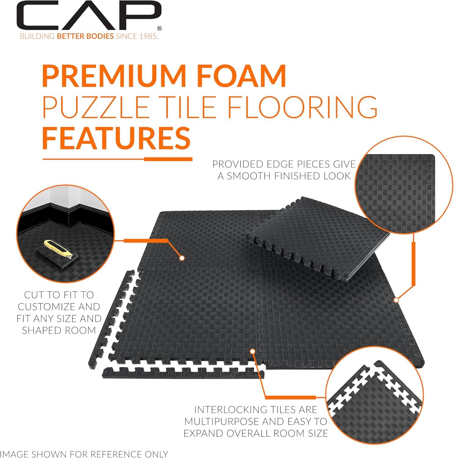 image:imageCAP Barbell Interlocking EVA Foam Exercise Puzzle Mat Home Gym Flooring Multiple OptionsTatami Blue