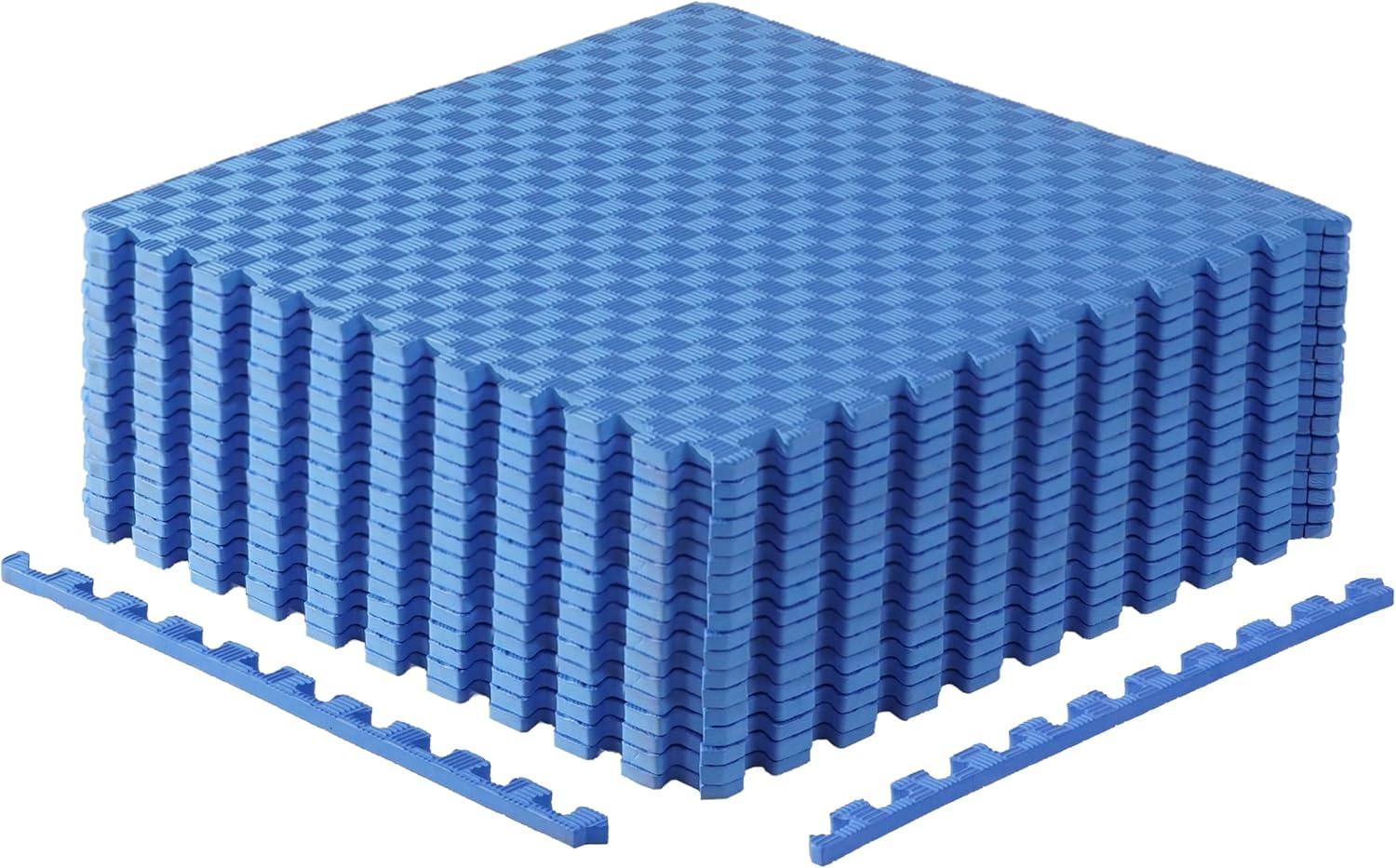 image:imageCAP Barbell Interlocking EVA Foam Exercise Puzzle Mat Home Gym Flooring Multiple OptionsTatami Blue