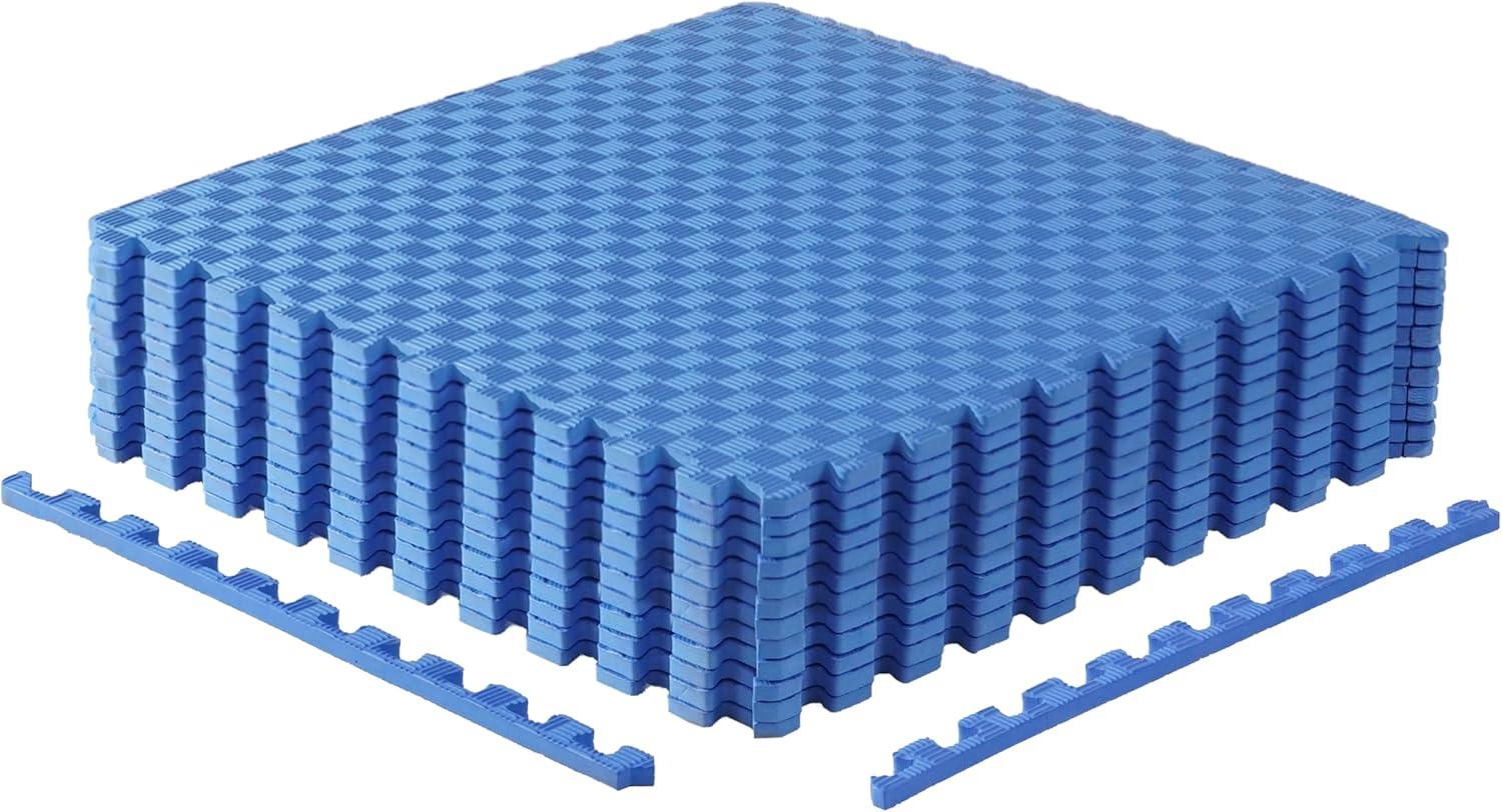 image:imageCAP Barbell Interlocking EVA Foam Exercise Puzzle Mat Home Gym Flooring Multiple OptionsTatami Blue