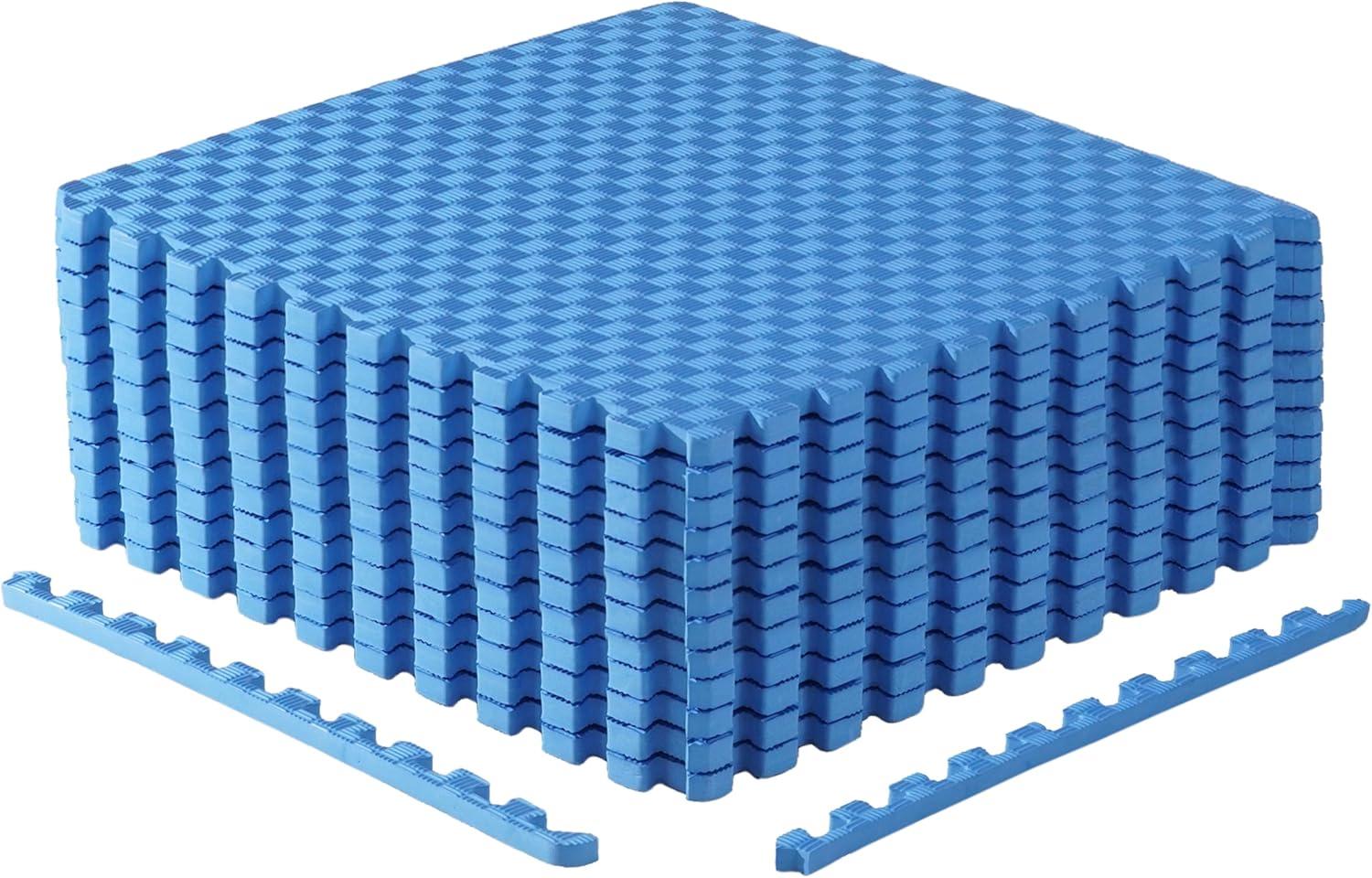 image:imageCAP Barbell Interlocking EVA Foam Exercise Puzzle Mat Home Gym Flooring Multiple OptionsTatami Blue