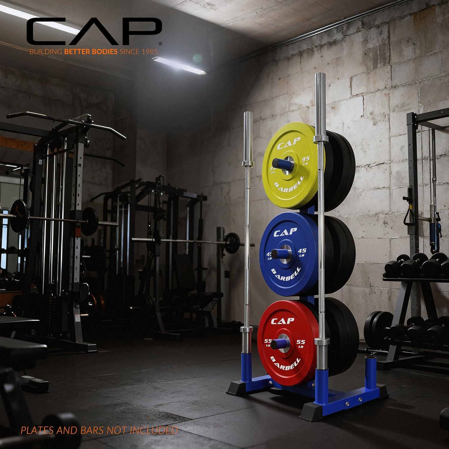 image:imageCAP Barbell Olympic Bumper Plate Tree RackBlack