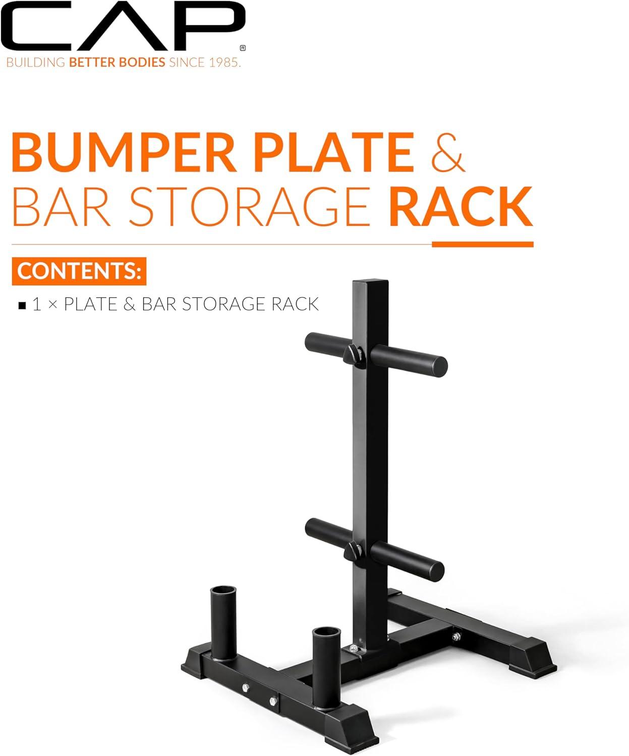 image:imageCAP Barbell Olympic Bumper Plate Tree RackBlack