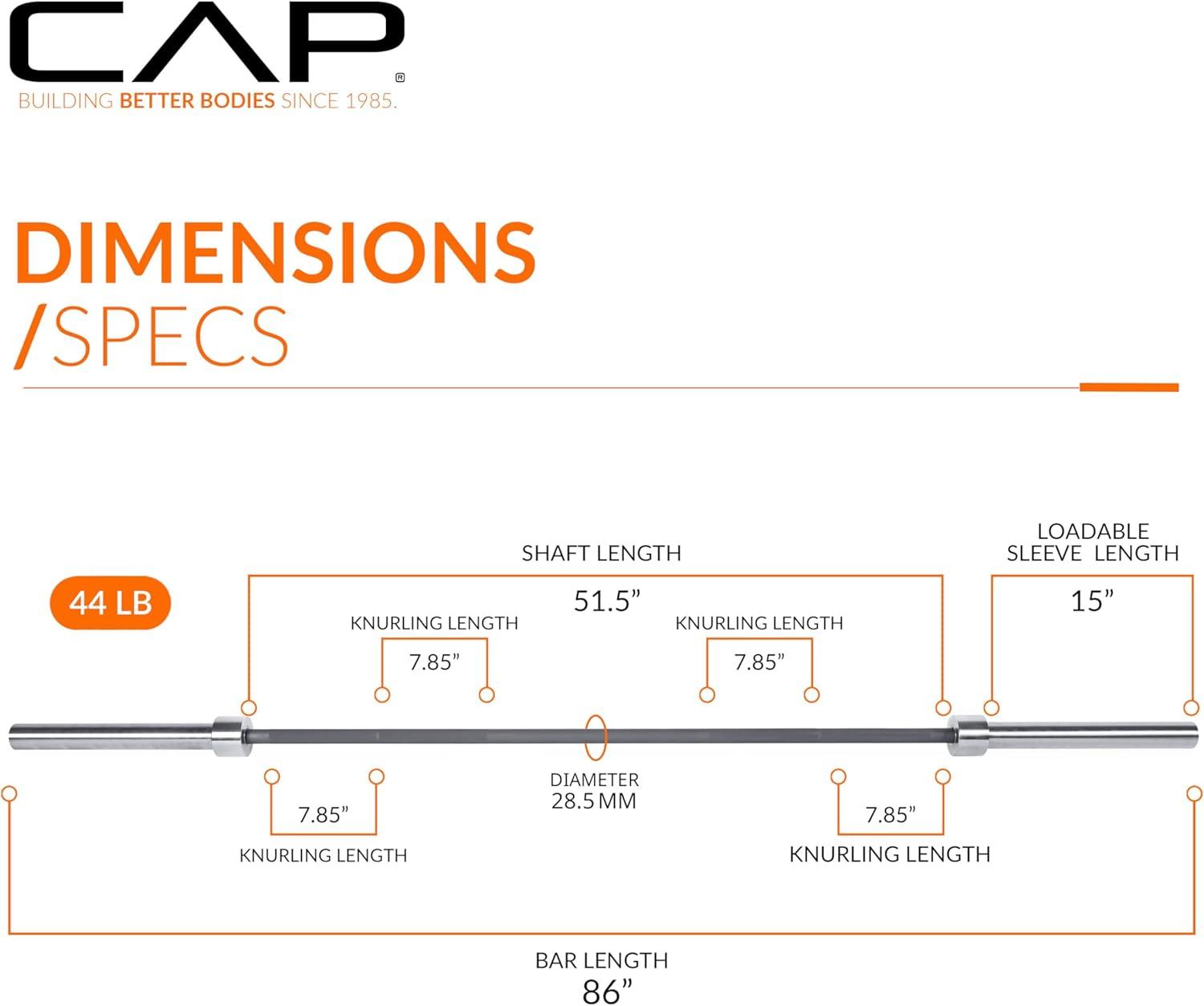 image:imageCAP Barbell Olympic Weight Set with 7ft Barbell amp Bumper Plates 160370 lbs Multiple OptionsElite