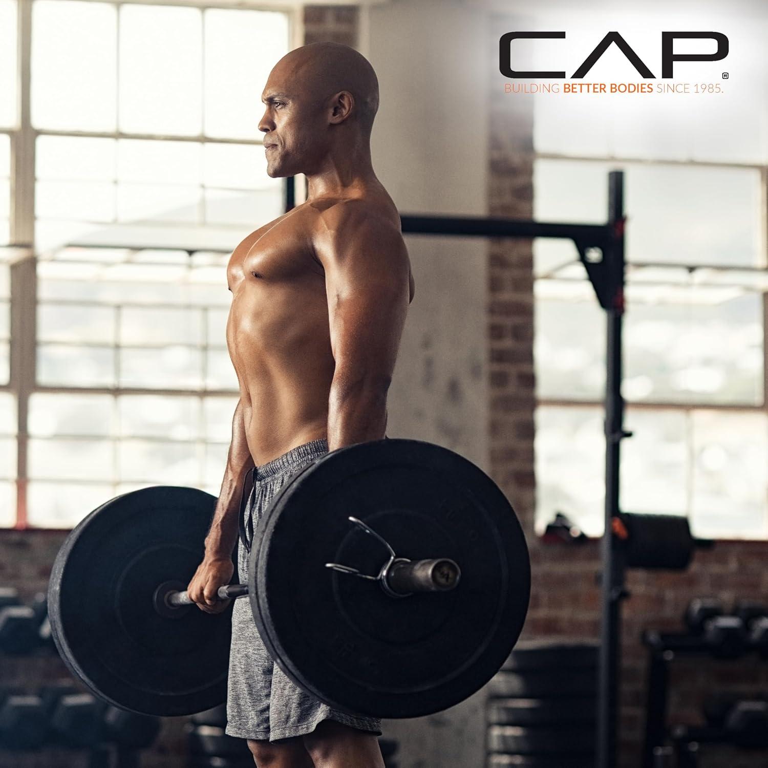 image:imageCAP Barbell Olympic Weight Set with 7ft Barbell amp Bumper Plates 160370 lbs Multiple OptionsElite