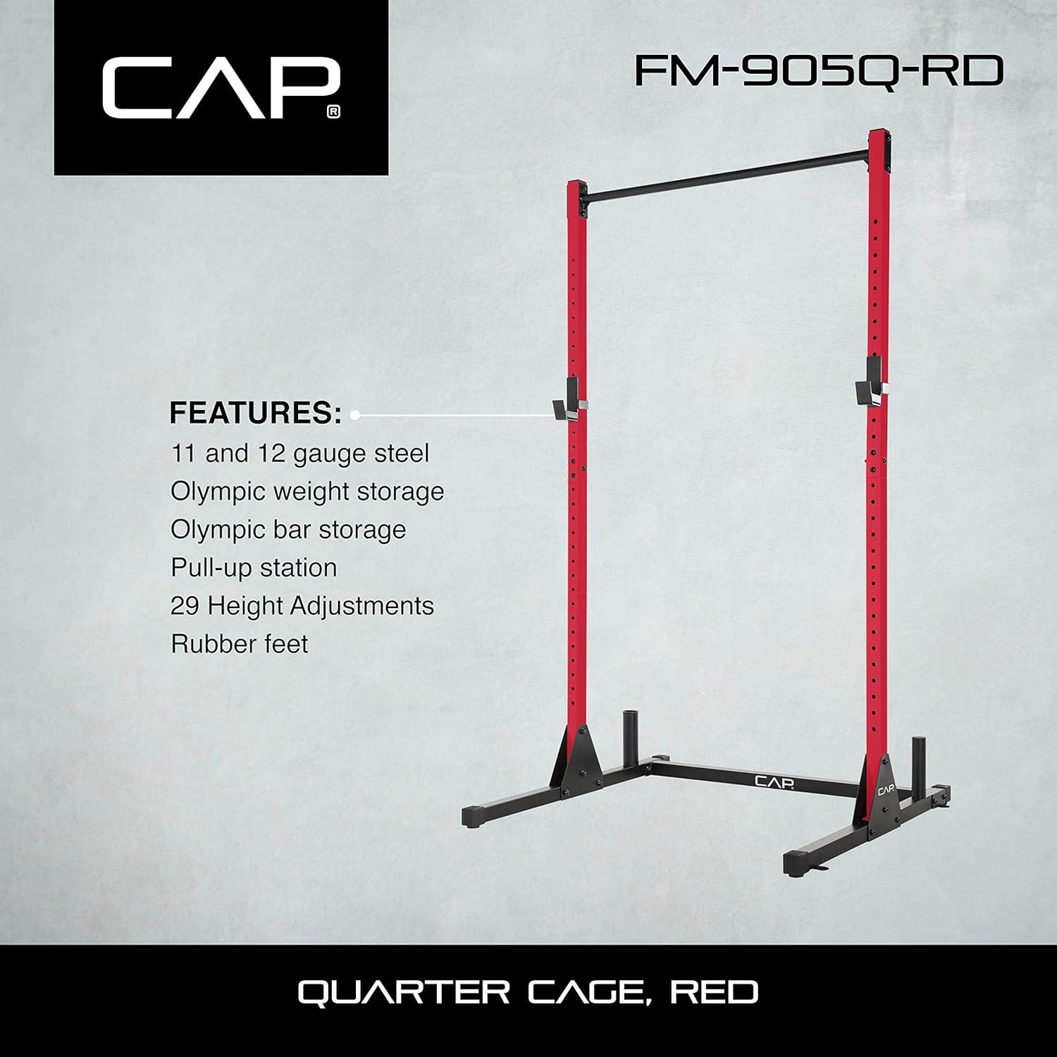 image:imageCAP Barbell Power Racks and AttachmentsFM905Q Red