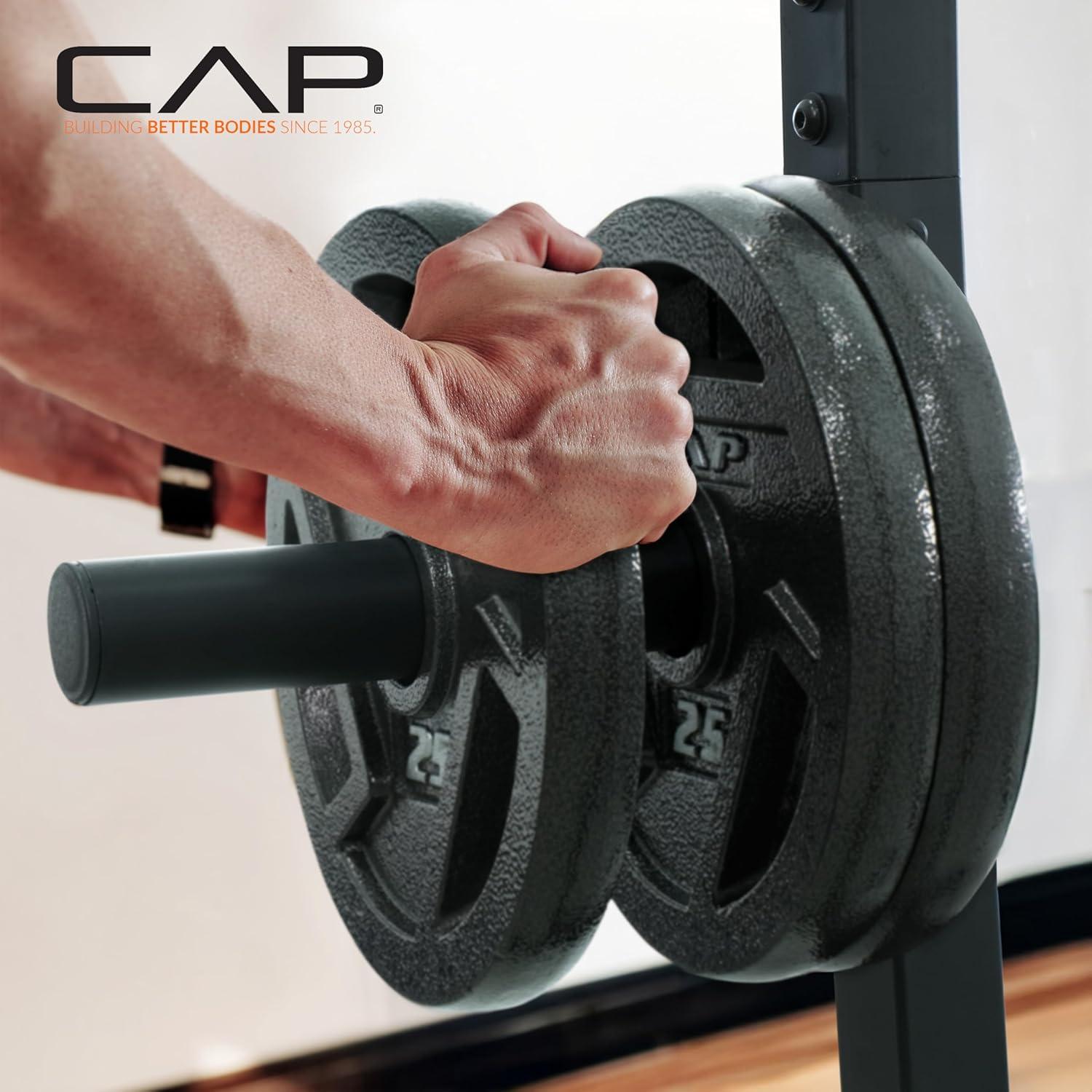 image:imageCap Barbell Power Rack with Pull Up Bar amp Attachments Multiple ColorsBLACK
