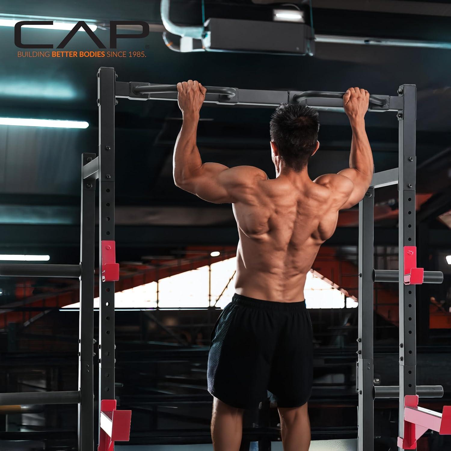 image:imageCap Barbell Power Rack with Pull Up Bar amp Attachments Multiple ColorsBLACK