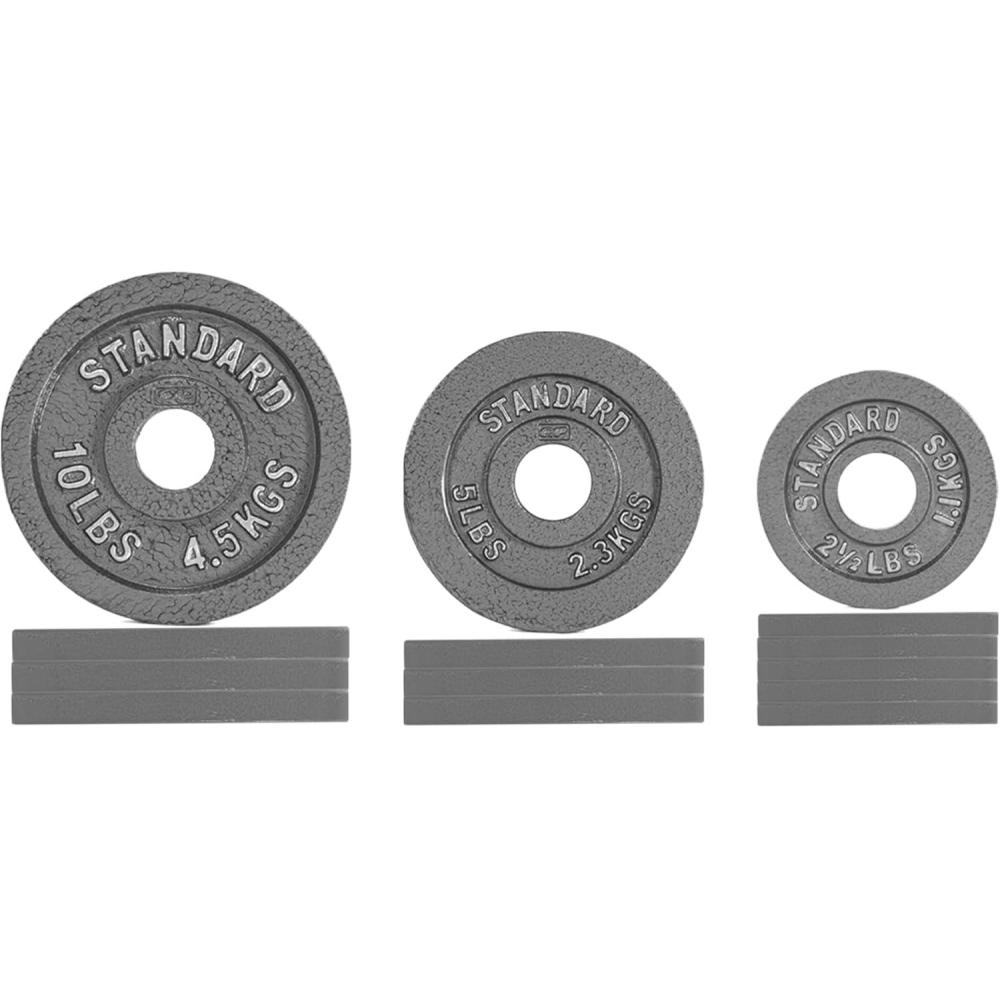 image:imageCAP Barbell 2Inch Olympic Cast Iron Plate Weight Set 75285 lbs Multiple OptionsCLASSIC GRAY