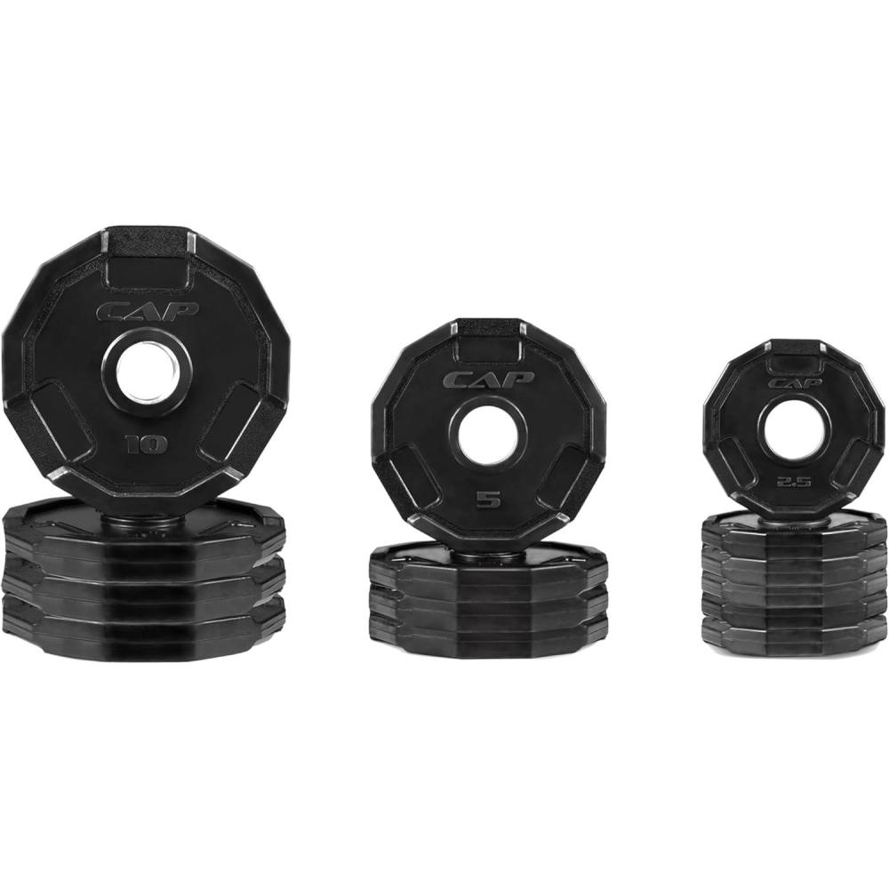 image:imageCAP Barbell 2Inch Olympic Cast Iron Plate Weight Set 75285 lbs Multiple OptionsPRO