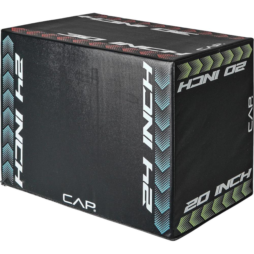 image:imageCAP Barbell 3in1 Foam Plyometric Jump Box  Adjustable Heights for Home Gym HIIT StepUps Agility Drills amp Strength Training