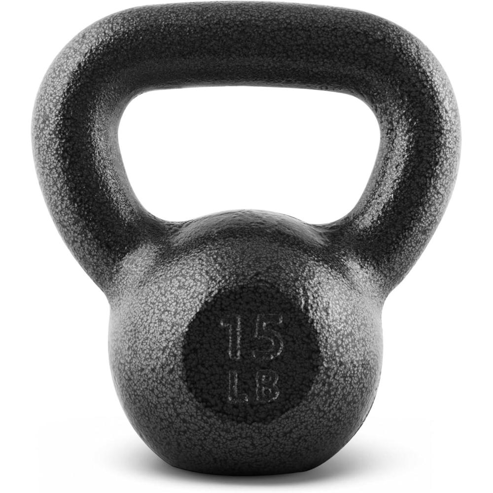 image:imageCAP Barbell Cast Iron Kettlebell Coated Options Singles and Sets Multiple Weight Choices15 pounds