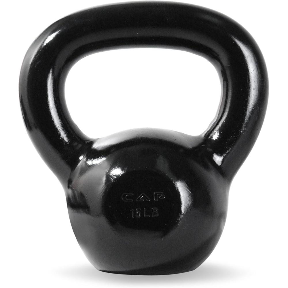 image:imageCAP Barbell Cast Iron Kettlebell Coated Options Singles and Sets Multiple Weight Choices150 Pounds