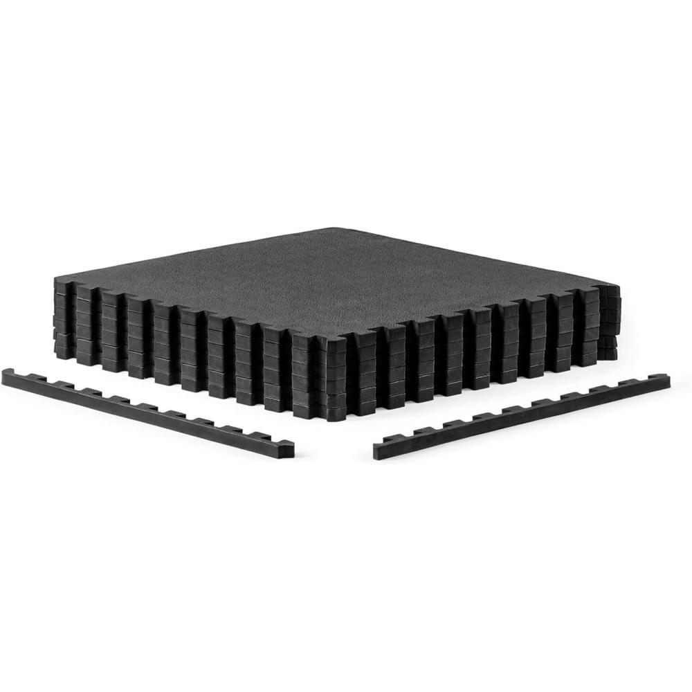 image:imageCAP Barbell Interlocking EVA Foam Exercise Puzzle Mat Home Gym Flooring Multiple OptionsPebble Black