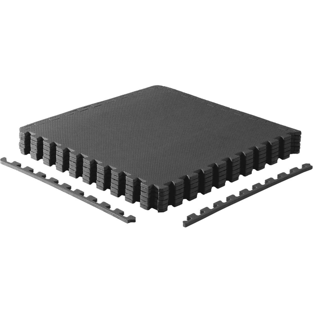 image:imageCAP Barbell Interlocking EVA Foam Exercise Puzzle Mat Home Gym Flooring Multiple OptionsT Black