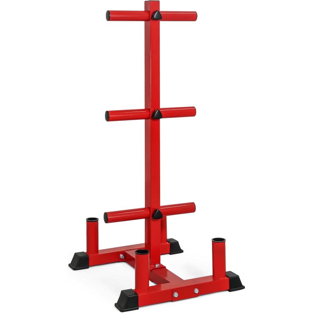 image:imageCAP Barbell Olympic Bumper Plate Tree RackRed