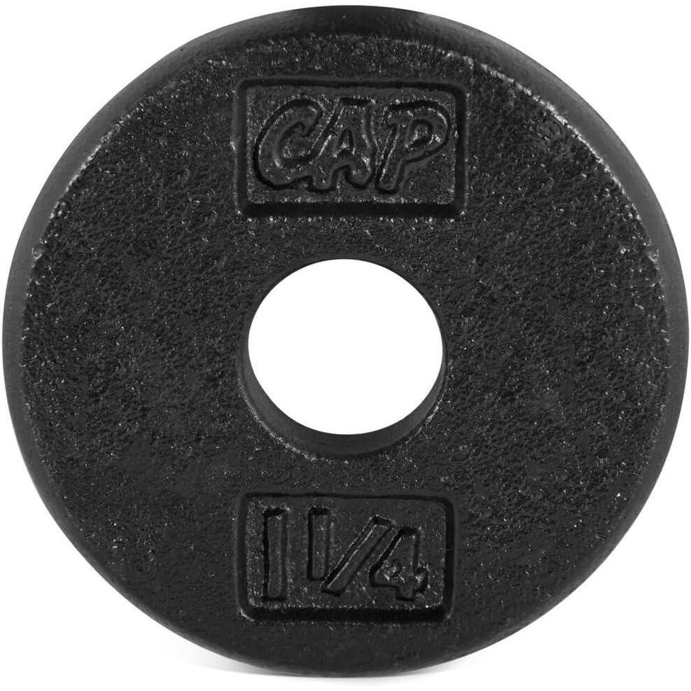 image:imageCAP Barbell Standard 1Inch Cast Iron Weight Plates Singles amp Sets 12550 lbs Multiple OptionsBlack