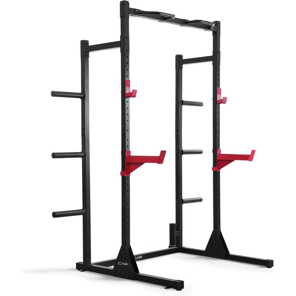 image:imageCap Barbell Power Rack with Pull Up Bar amp Attachments Multiple ColorsBLACK