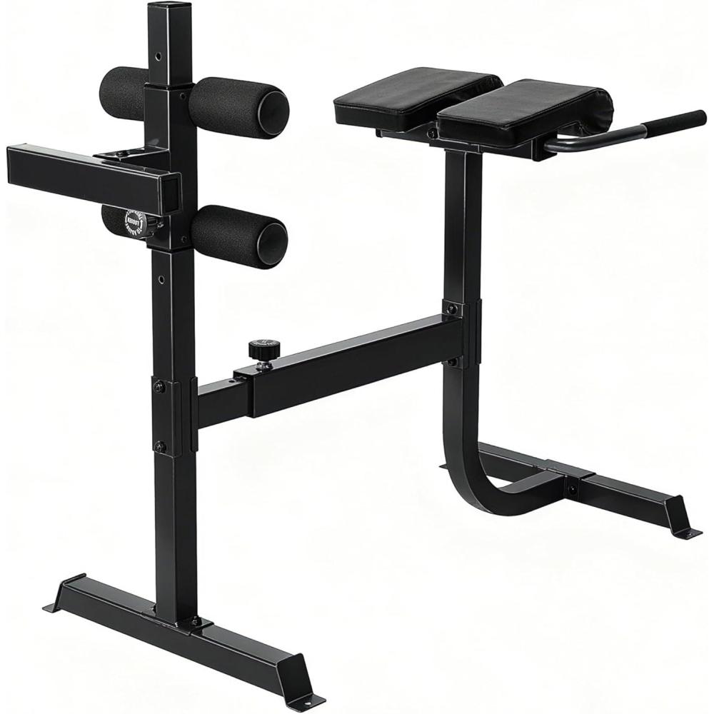 image:imageCap Strength Roman Chair Adjustable Back Extension Bench for Core amp Glute Workouts HeavyDuty 300 LB Capacity Black and Gray OptionsBlack