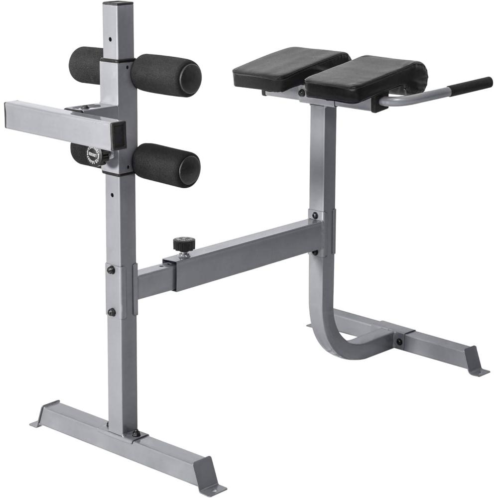 image:imageCap Strength Roman Chair Adjustable Back Extension Bench for Core amp Glute Workouts HeavyDuty 300 LB Capacity Black and Gray OptionsGray