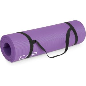 CAP Barbell 1/2-Inch High Density Exercise Yoga Mat with Strap | Multiple Options(Purple)