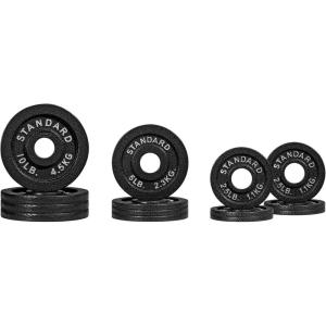CAP Barbell 2-Inch Olympic Cast Iron Plate Weight Set | 75-285 lbs | Multiple Options(CLASSIC)