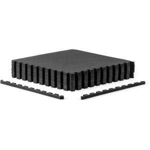 CAP Barbell Interlocking EVA Foam Exercise Puzzle Mat Home Gym Flooring | Multiple Options(Pebble – Black)
