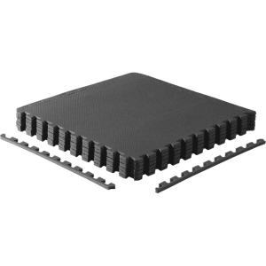 CAP Barbell Interlocking EVA Foam Exercise Puzzle Mat Home Gym Flooring | Multiple Options(T – Black)