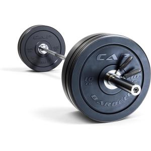CAP Barbell Olympic Weight Set with 7ft Barbell & Bumper Plates | 160-370 lbs | Multiple Options(PRO)
