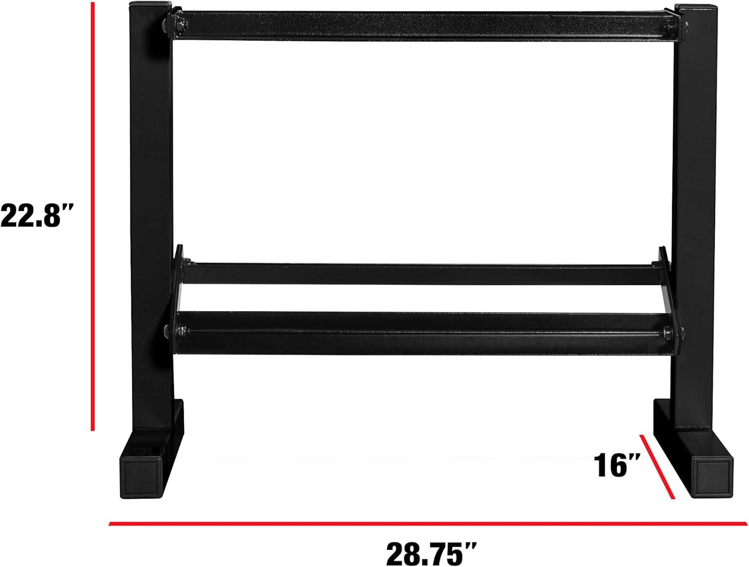 image:imageCAP Barbell 150 lb Dumbbell Set with 2Tier Rack Multiple OptionsBlack