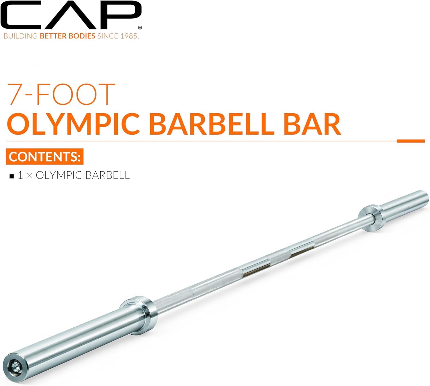 image:imageCAP Barbell 2Inch Olympic 7 ft Barbell Bars Multiple OptionsChrome