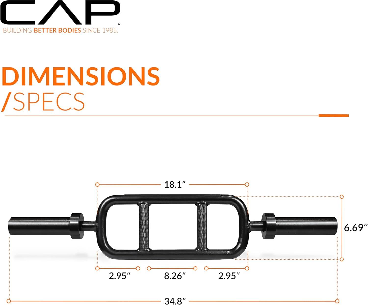 image:imageCAP Barbell 34 Olympic Triceps Bar Black OBIS34SB