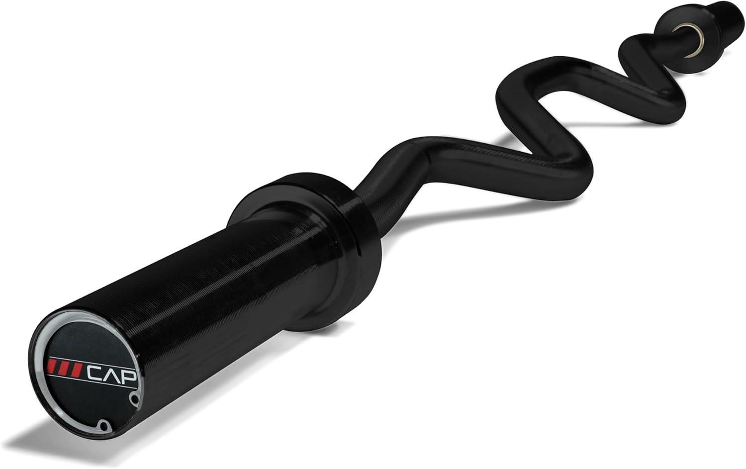 image:imageCAP Barbell 48Inch Super Curl Olympic Barbell for 2Inch Weight Plates Multiple OptionsBlack