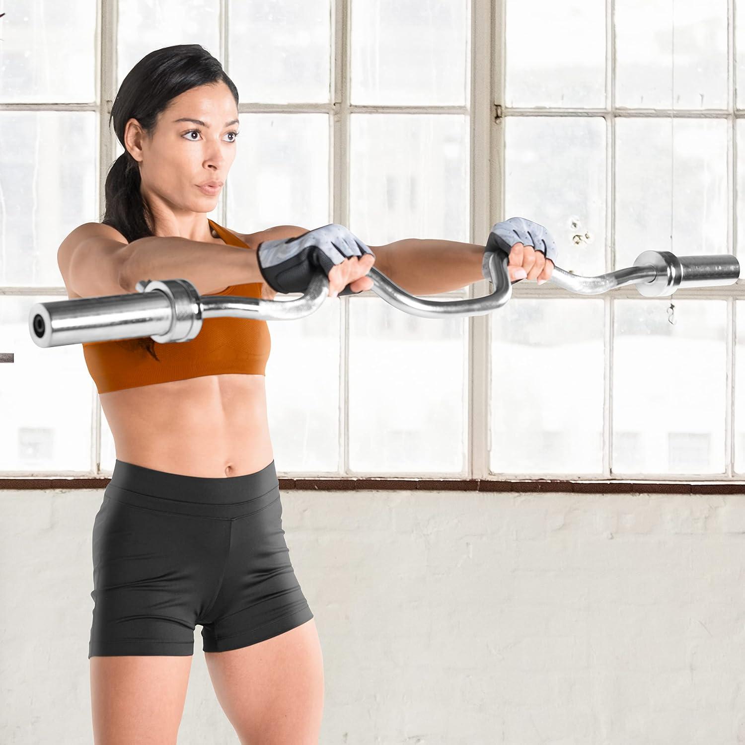 image:imageCAP Barbell 48Inch Super Curl Olympic Barbell for 2Inch Weight Plates Multiple OptionsChrome