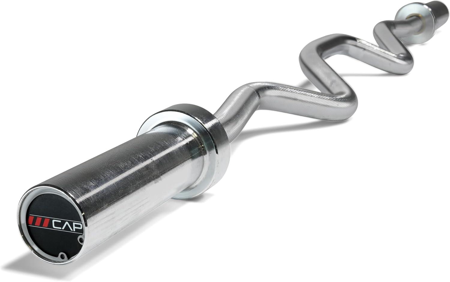 image:imageCAP Barbell 48Inch Super Curl Olympic Barbell for 2Inch Weight Plates Multiple OptionsChrome
