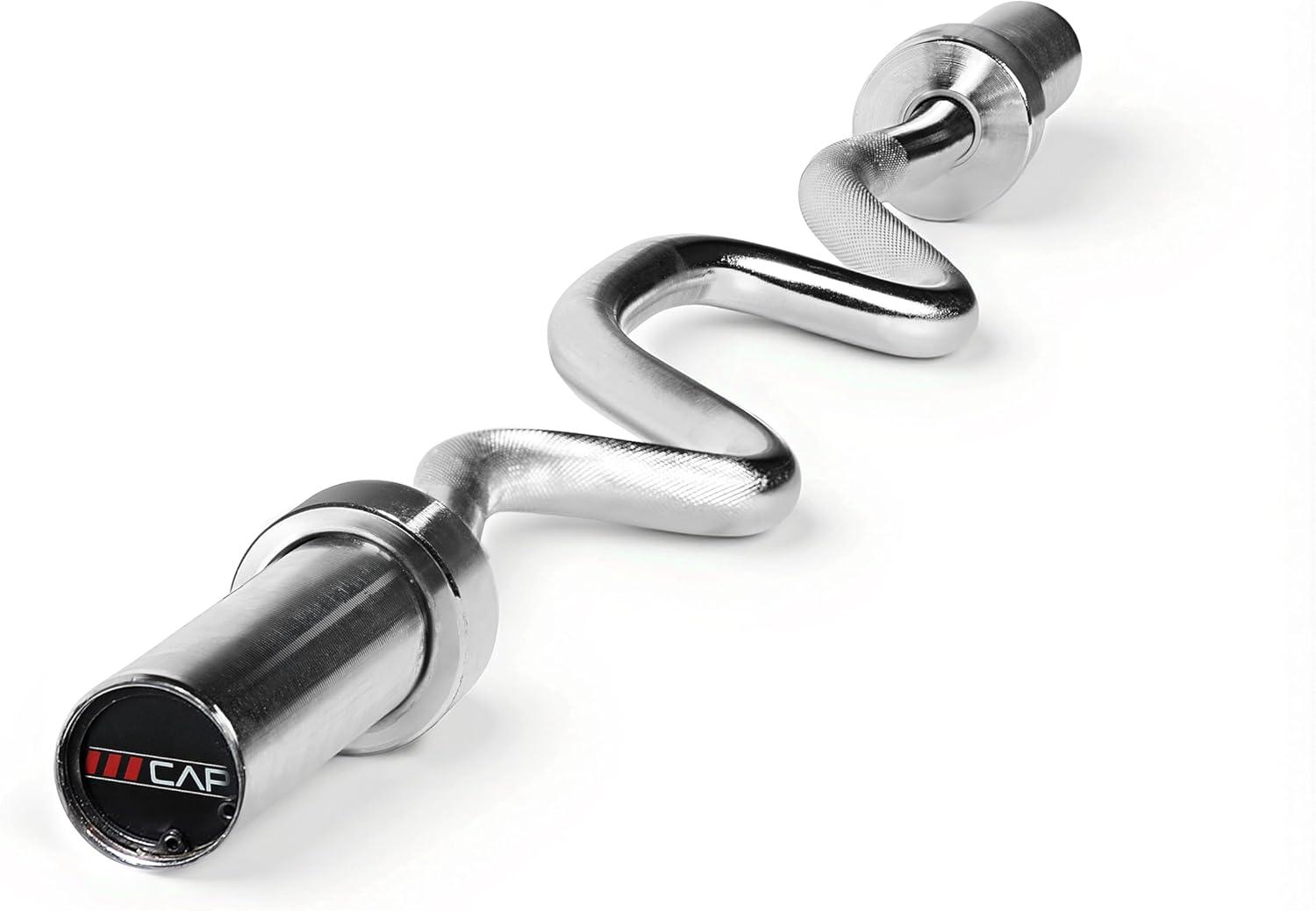 image:imageCAP Barbell 48Inch Super Curl Olympic Barbell for 2Inch Weight Plates Multiple OptionsChrome