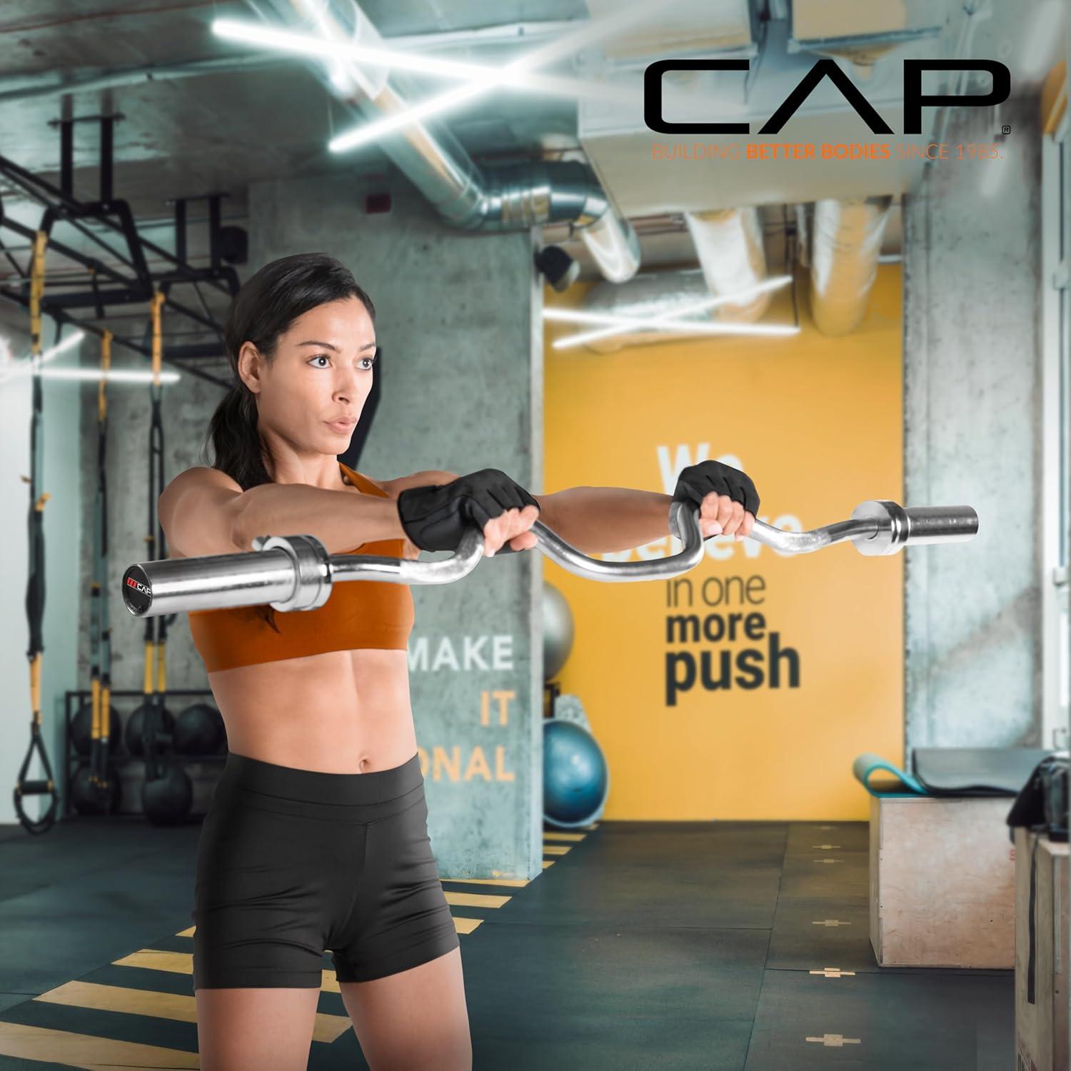 image:imageCAP Barbell 48Inch Super Curl Olympic Barbell for 2Inch Weight Plates Multiple OptionsChrome